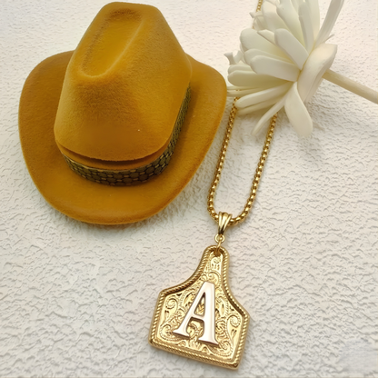 Saddle Gold™ Initial Necklace