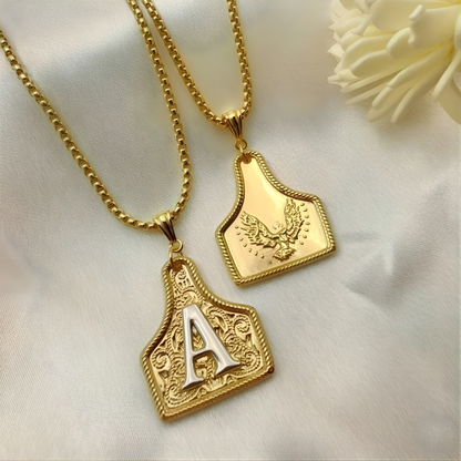 Saddle Gold™ Initial Necklace